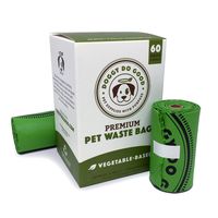 Biodegradable Poop Bags | Dog Waste Bags, Unscented, Vegetable-Based & Eco-Friendly, Premium Thickness & Leak Proof, Easy Detach & Open, Supports Rescues (1-Box (60 ct))