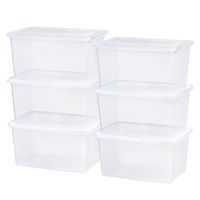 IRIS USA, Inc. CNL-58 58 Quart Clear Storage Box, 6 Pack