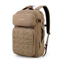 Gonex Travel Backpack 17 inch Laptop Backpack Computer Daypack Bookbag Carry On Bag for Men Women for School College Work Office Business Trip Travel with Detachable Shoulder Straps 30L Beige