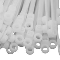 Red Hound Auto 500-Pack Extremely Heavy Duty 8 Inches Zip Cable Tie Down Straps Wire White Nylon Wrap Multi-Purpose Extra Wide with Screw Mount Hole 50 lbs. Tensile Strength