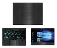 decalrus - Protective Decal for Lenovo ThinkPad E480 (14" Screen) Laptop Black Texture Brushed Aluminum Skin case Cover wrap BAlenovoThnkPadE480_14Back
