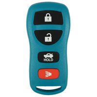 qualitykeylessplus Teal Remote Replacement 4 Button Keyless Entry FCC ID: KBRASTU15 Free KEYTAG