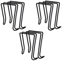 Officemate OIC Wire Cubicle Hook, One Side, Fits Partitions Up to 2.5-Inch, Black 6/Pack