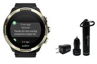Suunto 9 Baro Durable Multisport GPS Watch with Barometric Altitude and Wearable4U Power Pack Bundle (Gold Leather)