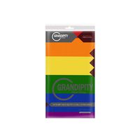 Carnival Pride Rainbow Banner Theme 6 Pack Premium Disposable Plastic Tablecloth 54 Inch. x 108 Inch. Rectangle Table Cover By Grandipity