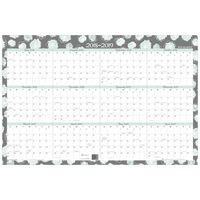 AT-A-GLANCE 2018-2019 Academic Year & Regular Year Wall Calendar, Erasable, X Large, 24 x 36, Mint Flora, includes Marker (W1103-550S)