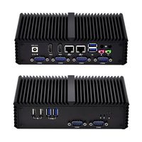 Qotom-Q350P Fanless Mini PC Win 10 Core i5 4200U Intel HD Graphics HTPC Desktop Computer (2G RAM + 64G SSD)