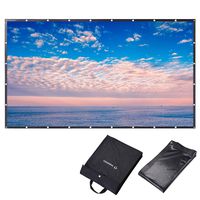 Instahibit 150" 16:9 Portable Front Projection Screen Foldable PVC 3D 4K HD with Holes Home Theater Yard Camping