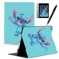 iPad 7th Generation 10.2" 2019 Case Cartoon Lilo & Stitch Cartoon Protection Lightweight PU Leather Smart Auto Sleep/Wake Cover Compatible for Apple iPad 10.2 inch 2019#E
