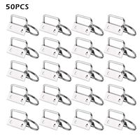 50 Sets Key Fob Hardware Key Fob Keychain Wristlet with Split Ring 1 Inch by HRLORKC