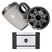KICKER Marine Wake Tower System w/Silver 6.5 Speakers, Wet Sounds HT-4 400 Watt Marine Amp