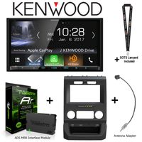Kenwood Excelon DDX9904S DVD Receiver, iDatalink KIT-FTR1 Factory System Adapter for Select Ford Pickups, ADS-MRR Interface Module and BAA22 Antenna Adapter and a SOTS Lanyard