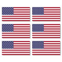 6 Pack USA American Flag Vinyl Decal Army Navy Tactical Military Country Weather-Resistant Bumper Stickers for Laptop, PC, Phone, Tablet, Baret, Helmet, Hat, Umbrella (1"x2")