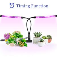 Grow Light, Ankace 40W Dual Head Timing 36 LED 5 Dimmable Levels Plant Grow Lights for Indoor Plants with Red Blue Spectrum, Adjustable Gooseneck, 3 6 12H Timer, 3 Switch Modes