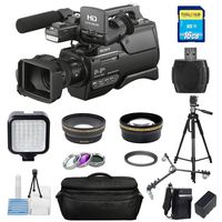 Sony HXR-MC2500 Shoulder Mount AVCHD Camcorder #HXR-MC2500 PRO KIT with Extra Battery and Charger, Filter Kit, 16GB SD, Tripod, X-Large Gadget Bag + More [International Version]