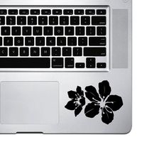 StickAny Palm Series Hibiscus Blossom Sticker for MacBook Pro, Chromebook, and Laptops (Black)