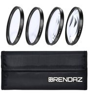 BRENDAZ" Close Up Macro Lens Kit Set (+1, 2, and +4) W/Pouch Works with Nikon Canon SONY Tokina DSLR Lenses (55mm) and for Nikon D3400 D5600, D3300 w/AF-P 18-55mm f/3.5-5.6G Lens.