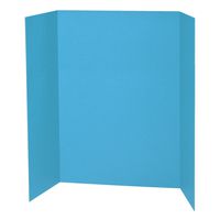 Pacon PAC3771BN Presentation Board, Sky Blue, Single Wall, 48" x 36", Pack of 6