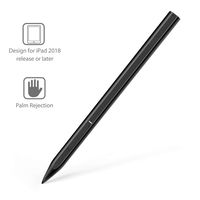 Stylus for iPad, Palm Rejection, Rechargeable, Uogic Stylus for iPad (10.2-Inch), iPad Pro (11/12.9 Inch), iPad (6th Gen), Air (3rd Gen), Mini (5th Gen), Black