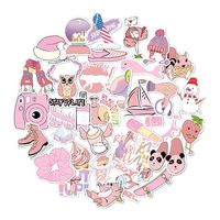 Cute VSCO Girl Laptop Stickers Pink Big 35pcs Pack Aesthetic Waterproof Water Bottles Hydroflasks Computer Luggage Phone Funny Graffiti Decals