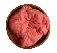 Newborn Fluff, Merino Wool Batting, Cloud, Basket Stuffer, Newborn Photo Prop (3.5 Ounce, Salmon)