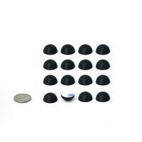 .75" Platinum Silicone Hemisphere Bumper, Non-Skid Isolation Feet with Adhesive | 20 Duro | 16 Pack