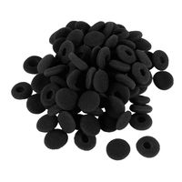 uxcell 100 Pcs Black Sponge Earbud Headphone Cap Ear Pads Cover Replacement