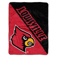 The Northwest Company Officially Licensed NCAA Louisville Cardinals Halftone Micro Raschel Throw Blanket, 46" x 60", Multi Color