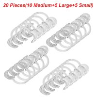 EZGO 20 Pieces (10 Medium+5 Large+5 Small) C-Shape Teeth Whitening Cheek Retractor, Autoclavable Dental Mouth Opener, Disposable Dental Lip Cheek Retractor for Mouthguard Challenge Game