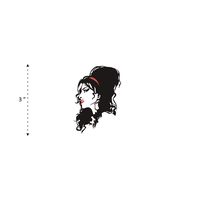(TK-233) Amy Winehouse - Waterproof Vinyl Sticker for Laptops Tablets Cars Motocycles Bicycle Skateboard Luggage Or Any Flat Surface (3")
