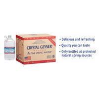 Crystal Geyser 12514CT Alpine Spring Water, 1 Gal Bottle, 6/case