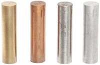 Ajax Scientific 6 Piece Metal Cylinder Set, 10mm Diameter x 30mm Length