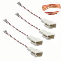 RED WOLF 2 Pair Speaker Wire Adapter Connector Harness for Select 2000-2019 Toyota and Scion, Camry 4Runner Vehicles