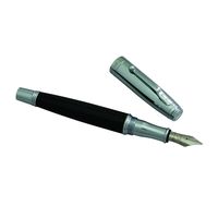 Monteverde Invincia Chrome Carbon Fiber Fountain Pen, Fine Nib Only (MV40065F)
