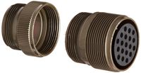 Amphenol Industrial MS3101A22-14S Circular Connector Socket, General Duty, Non-Environmental, Threaded Coupling, Solder Termination, Cable Connecting Plug, 22-14 Insert Arrangement, 22 Shell Size, 19 Contacts