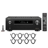 Denon AVR-X6400H Premium 11.2 Channel 4K Ultra HD Network AV Surround Receiver with monolithic Amplifier Design HEOS Wireless Multi Room Audio Technology and Dolby Atmos WiFi Bundle with 8 HDMI Cable