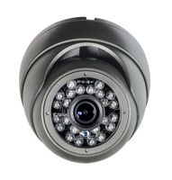 HD 1080P TVI Dome Camera Sinis 2MP Hybrid TVI/CVI / AHD/Analog 4 in 1 Turret, 3.6mm Wide Angle Fixed Lens 24 IR LEDs, IP66 Waterproof Day/Night Vision CCTV Security Camera Grey- Switchable Output