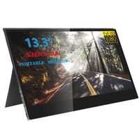 SIBOLAN S15e 13.3 inch USB C Portable Monitor Touchscreen Full HD 1080p with HDMI/Type-C Input Ultra Slim Build in Speakers with Smart Case