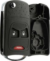 KeylessOption Keyless Entry Remote Fob Car Combo Flip Key Shell Case Pad Housing Uncut Blank Ignition Blade