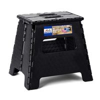 Acko Folding Step Stool 13 inch Step Stool,Plastic Folding Stool,Upgraed Foldable Step Stool for Adults,Plastic Step Stool for Kitench,Black
