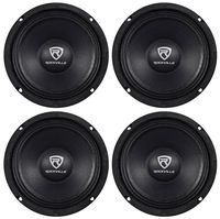 (4) Rockville RM64PRO 6.5" 800 Watt 4 Ohm SPL Midbass/Midrange Car Speakers