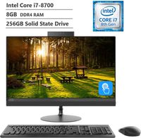 2019 Lenovo IdeaCentre 520 23.8" FHD Touchscreen AIO Desktop Computer, Intel Hexa-Core i7-8700T, 8GB RAM, 256GB Solid State Drive, DVDRW, Wireless-AC, Bluetooth, USB 3.1, HDMI, Windows 10