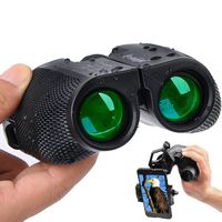Binoculars for Adults Compact - 10×25 High Powered Lightweight Zoom Binocular with Universal Phone Adapter for Kids Women Men Hunting,Travel,Birding, Concert,Waterproof Weak Light Night Vision