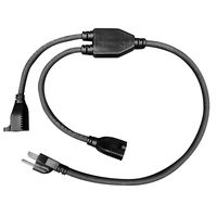 TUNDRA IPO Series - 120 Volts Y-Cord + 1 Input Plug for Sleeper Trucks/in-CAB Power Outlet System / 15 A / 1800 W / 24" - IPOYN