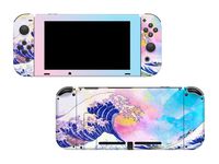 Watercolor Paint The Great Wave Off Kanagawa Vinyl Skin Decal for Nintendo Switch 3M Premium Vinyl 3M overlaminate (Console)