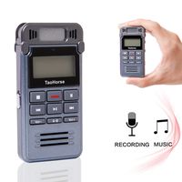 TaoHorse Digital Voice Recorder with Playback, 16GB USB Rechargeable Sound Activated HD Audio Recorder with Mic and Headphones, Noise Reduction, A-B Repeat, MP3 Player for Lecture, Meeting, Interview