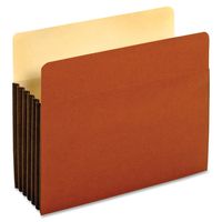 Globe-Weis/Pendaflex File Pockets, 5.25-Inch Expansion, Tyvek Gussets, Letter Size, Brown, 10 Pockets per Pack (63274)