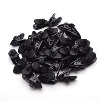 Antrader 360 Degree Rotate Headphone Wire Clothing Clip Black-Clips onto Your Clothing to Keep Cord in Place Pack of 30