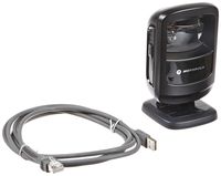 Symbol DS9208 Corded Omnidirectional LED Desktop Barcode Reader with USB Host Interface and 7' Cable, 5V DC, Black