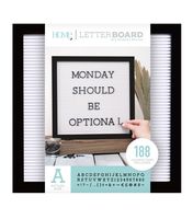 DCWVE Die Cuts with A View Board Letterboard-12 x 12-Black and White (189 pcs) LB-006-00003, 12 x 12